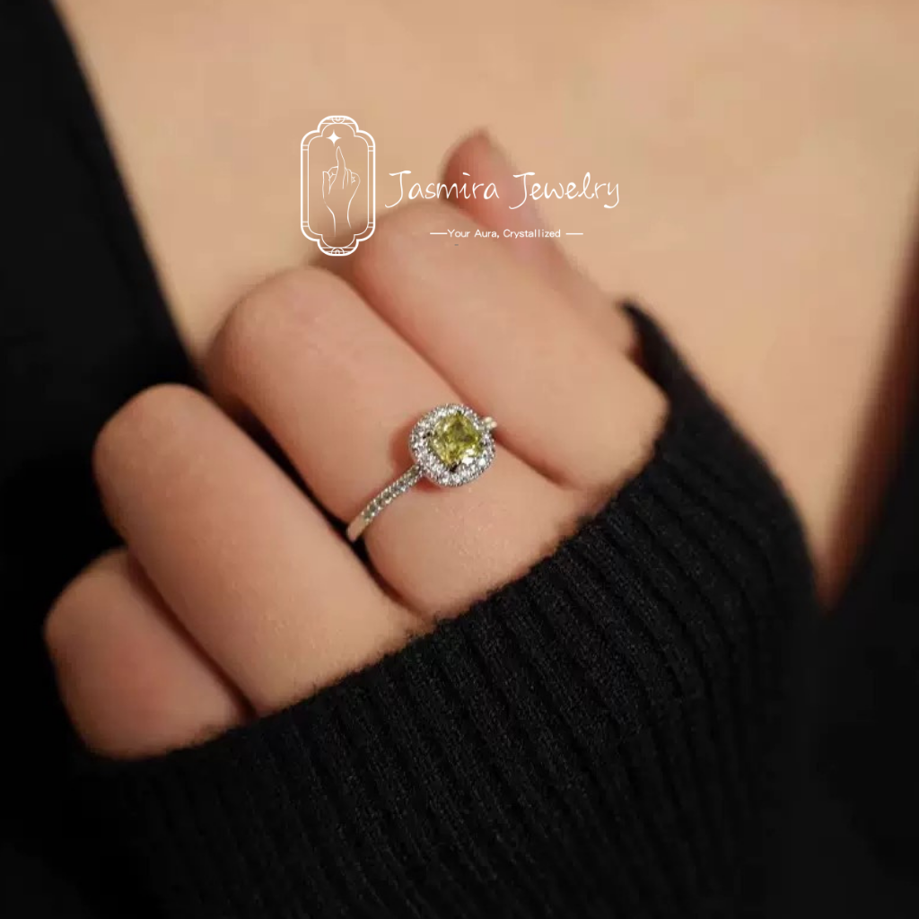 Green Sugar Cube Ring
