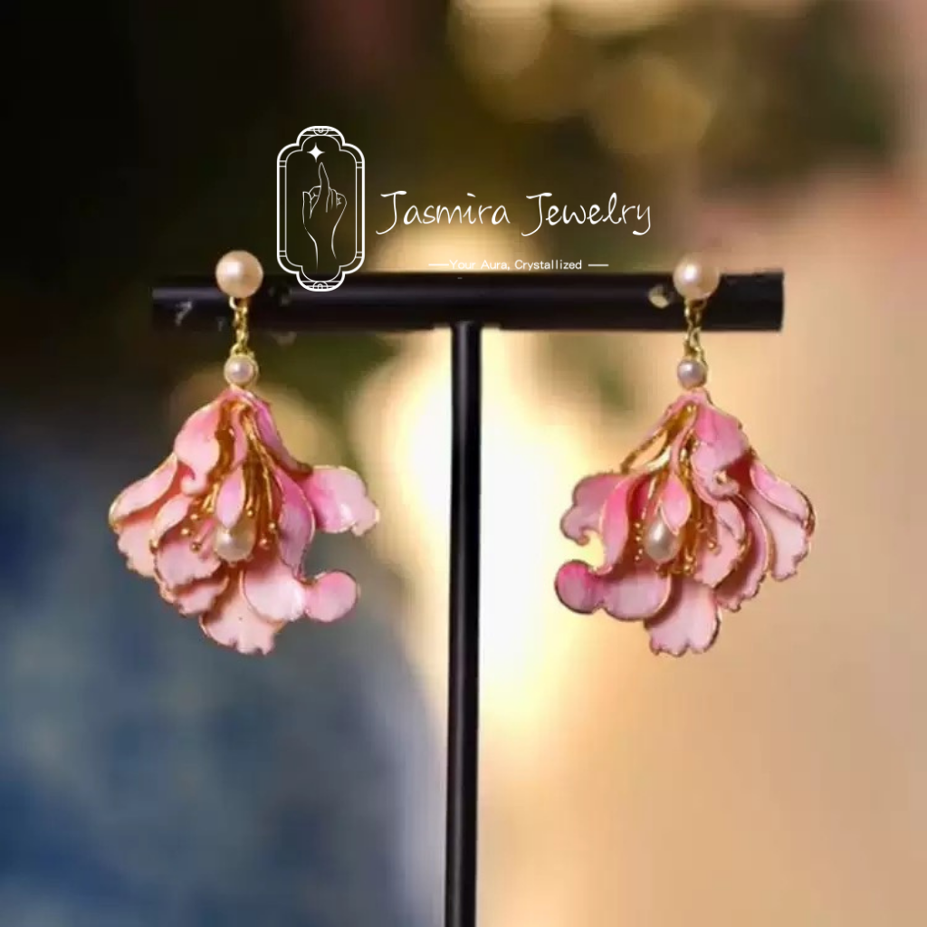 The Chinese Peony Earrings