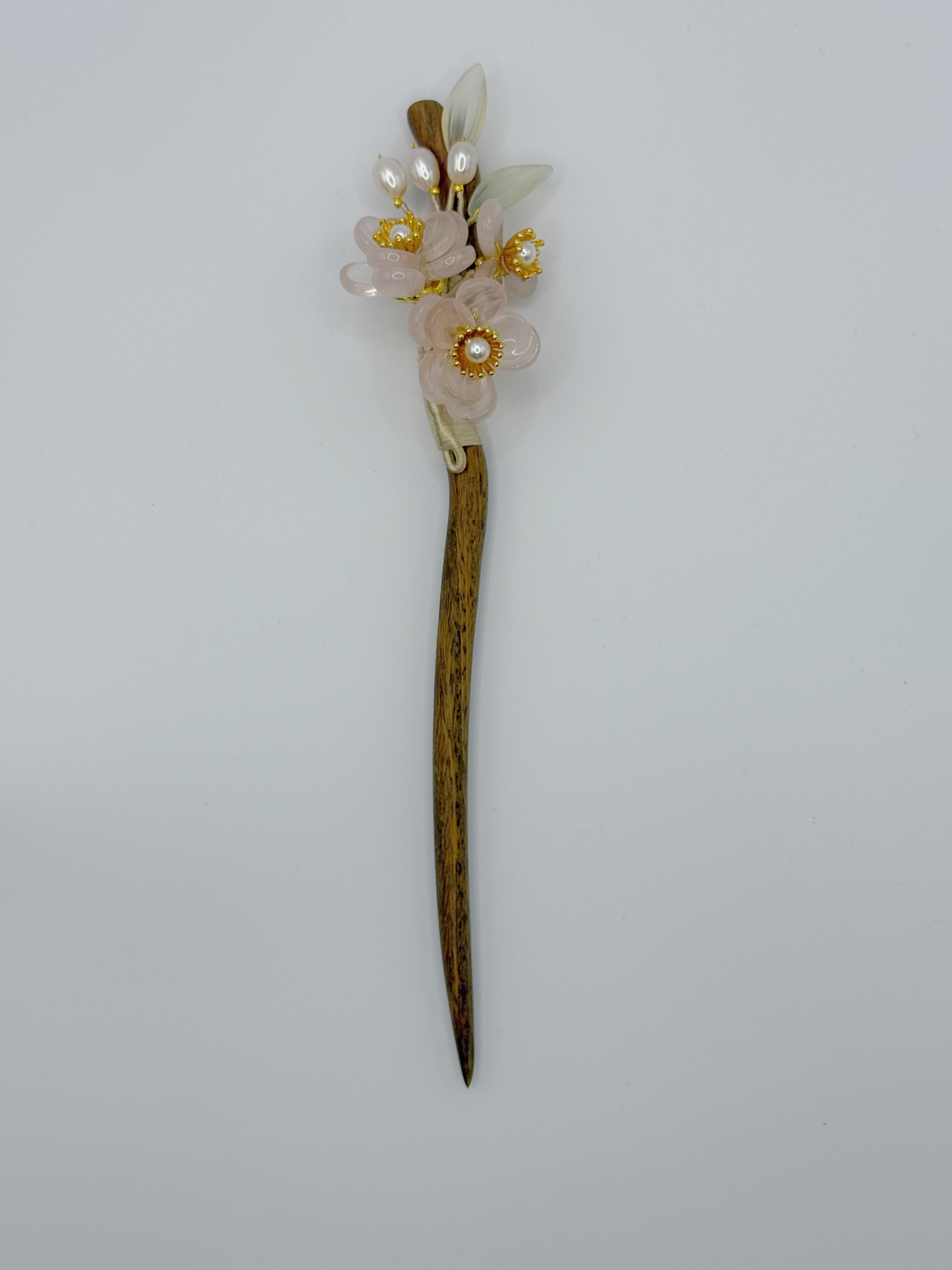 Peach Blossom-shaped Rose quartz Hairpin