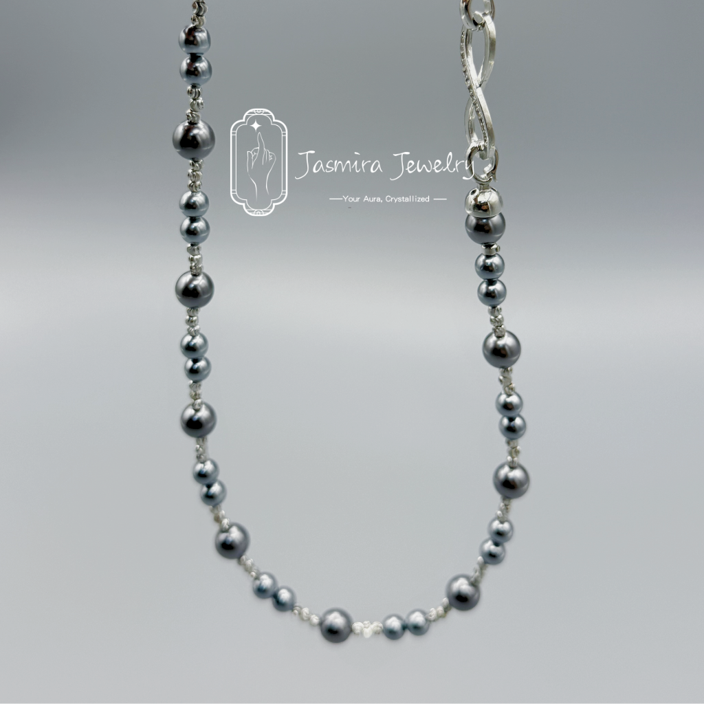 Black Shell Pearl Rhythm Necklace