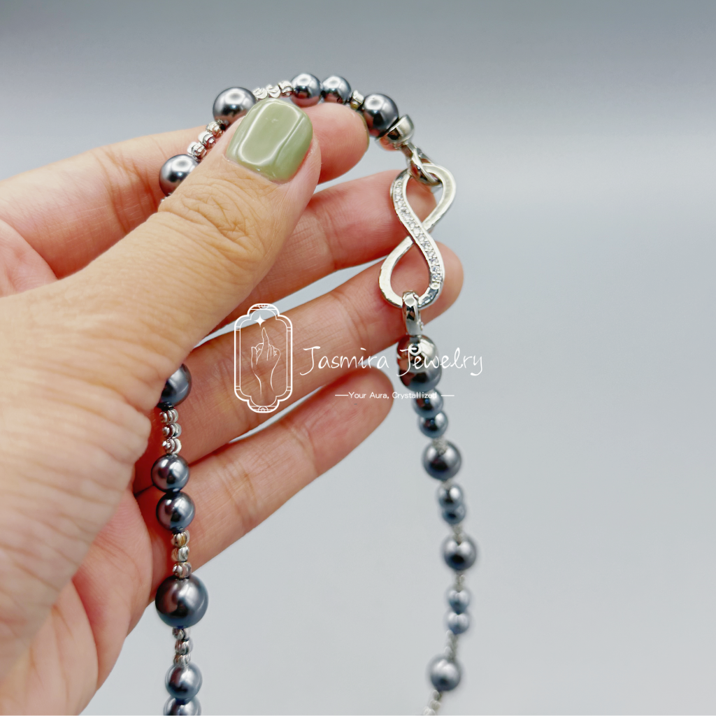 Black Shell Pearl Rhythm Necklace