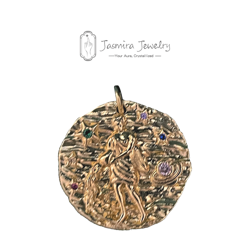 Gold Coin Zodiac Pearl Necklace