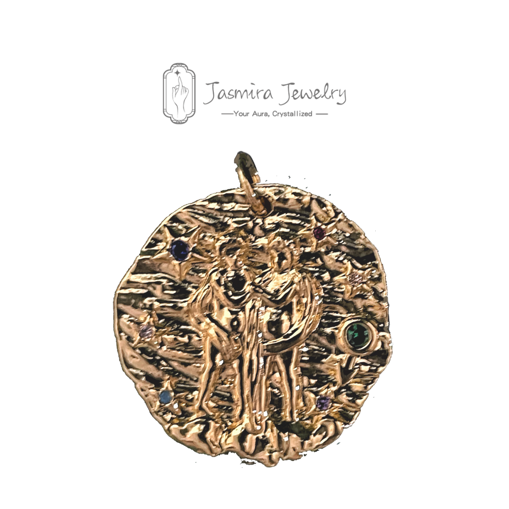 Gold Coin Zodiac Pearl Necklace