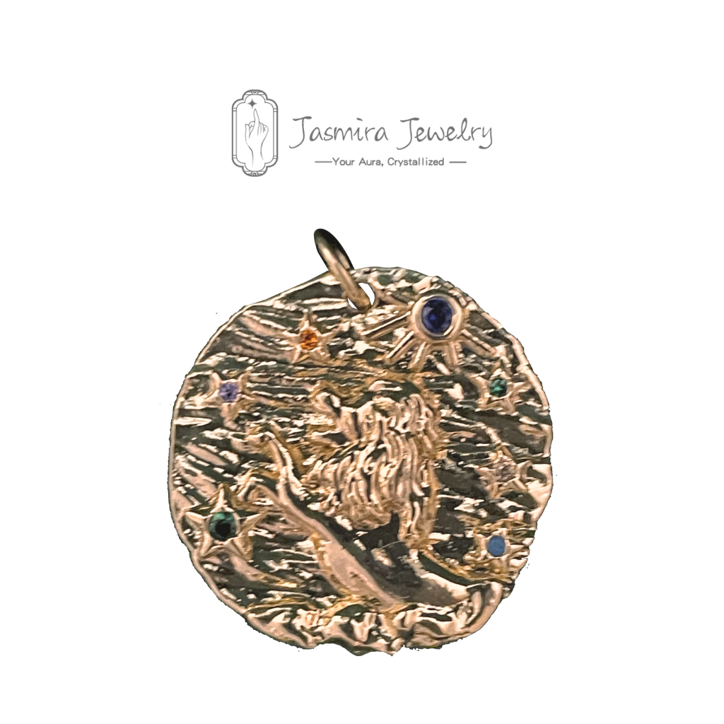 Gold Coin Zodiac Pearl Necklace