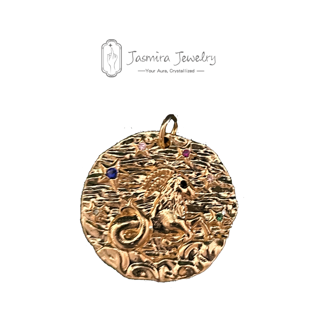 Gold Coin Zodiac Pearl Necklace