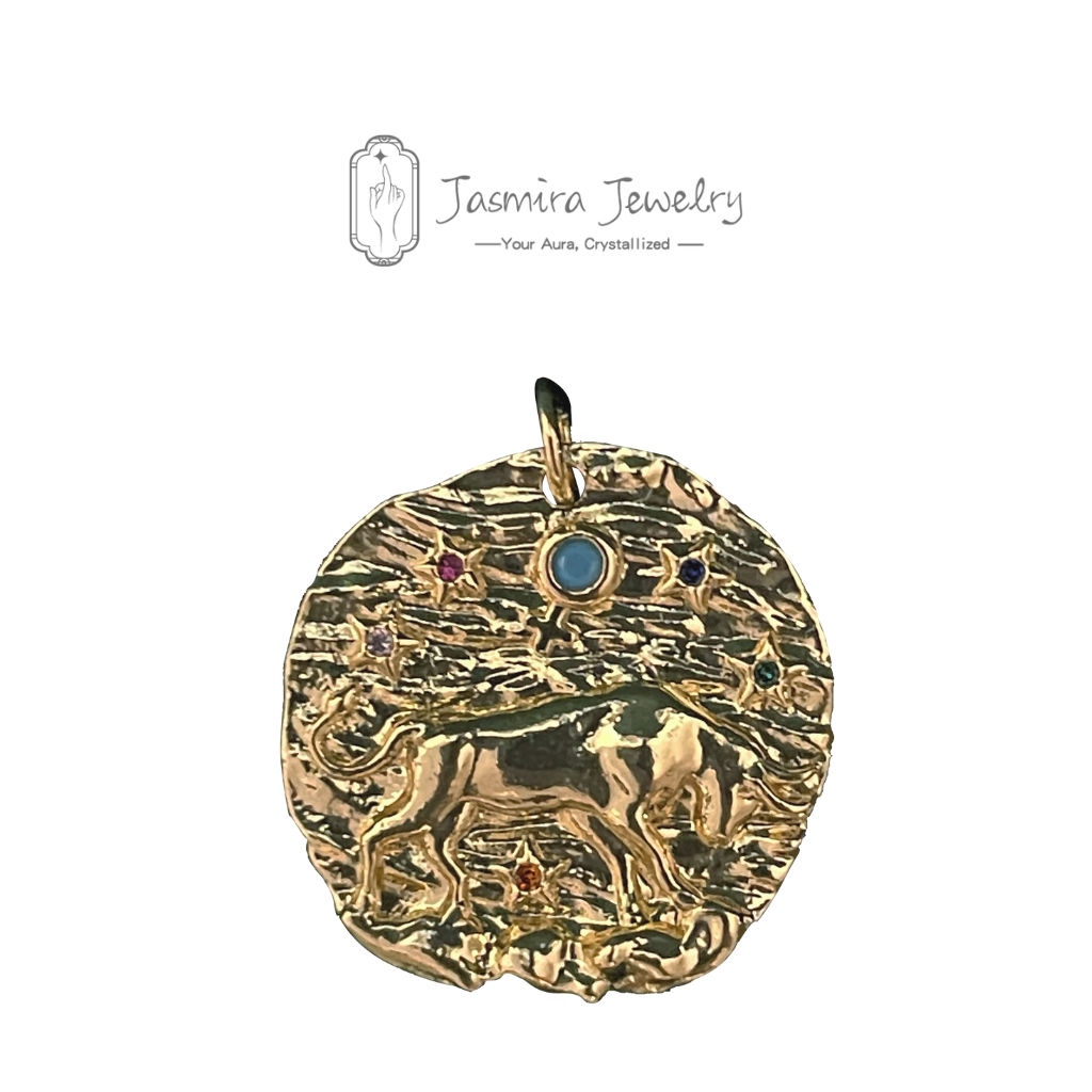 Gold Coin Zodiac Pearl Necklace