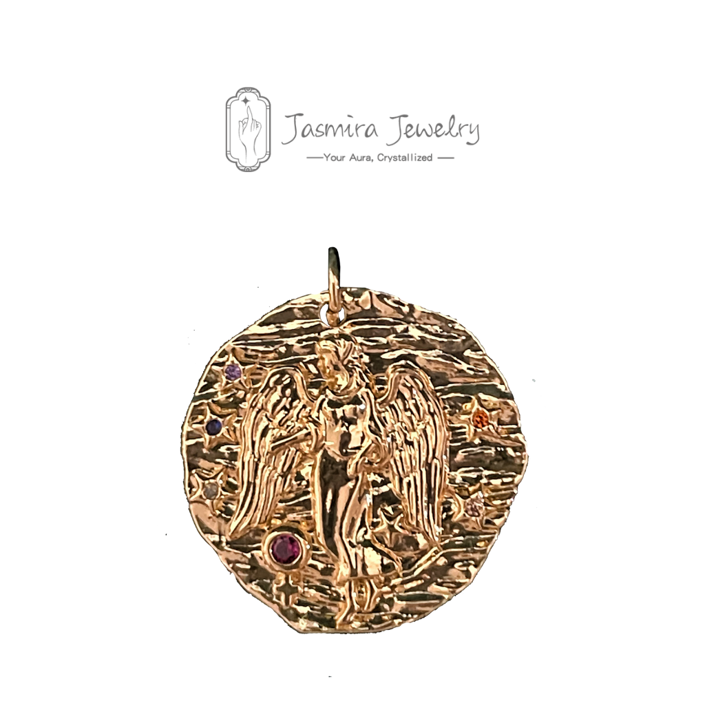 Gold Coin Zodiac Pearl Necklace