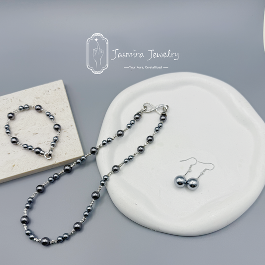 Black Shell Pearl Rhythm Necklace