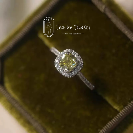 Green Sugar Cube Ring