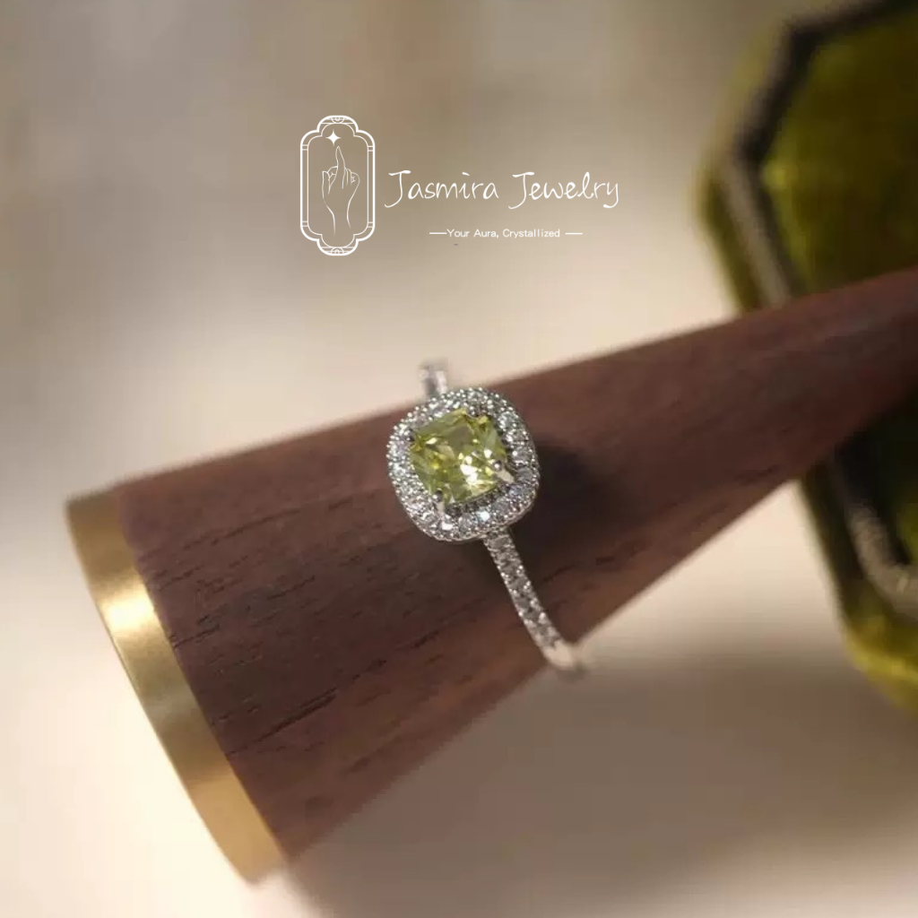 Green Sugar Cube Ring