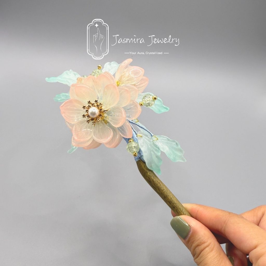 Dunhuang Lotus Glass Hairpin