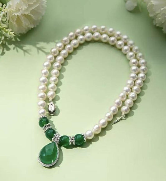 月光女神碧玉珍珠项链 （Jasper and Pearl Necklace）